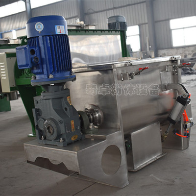 礦渣臥式螺帶混合機 優質不銹鋼混合設備解析